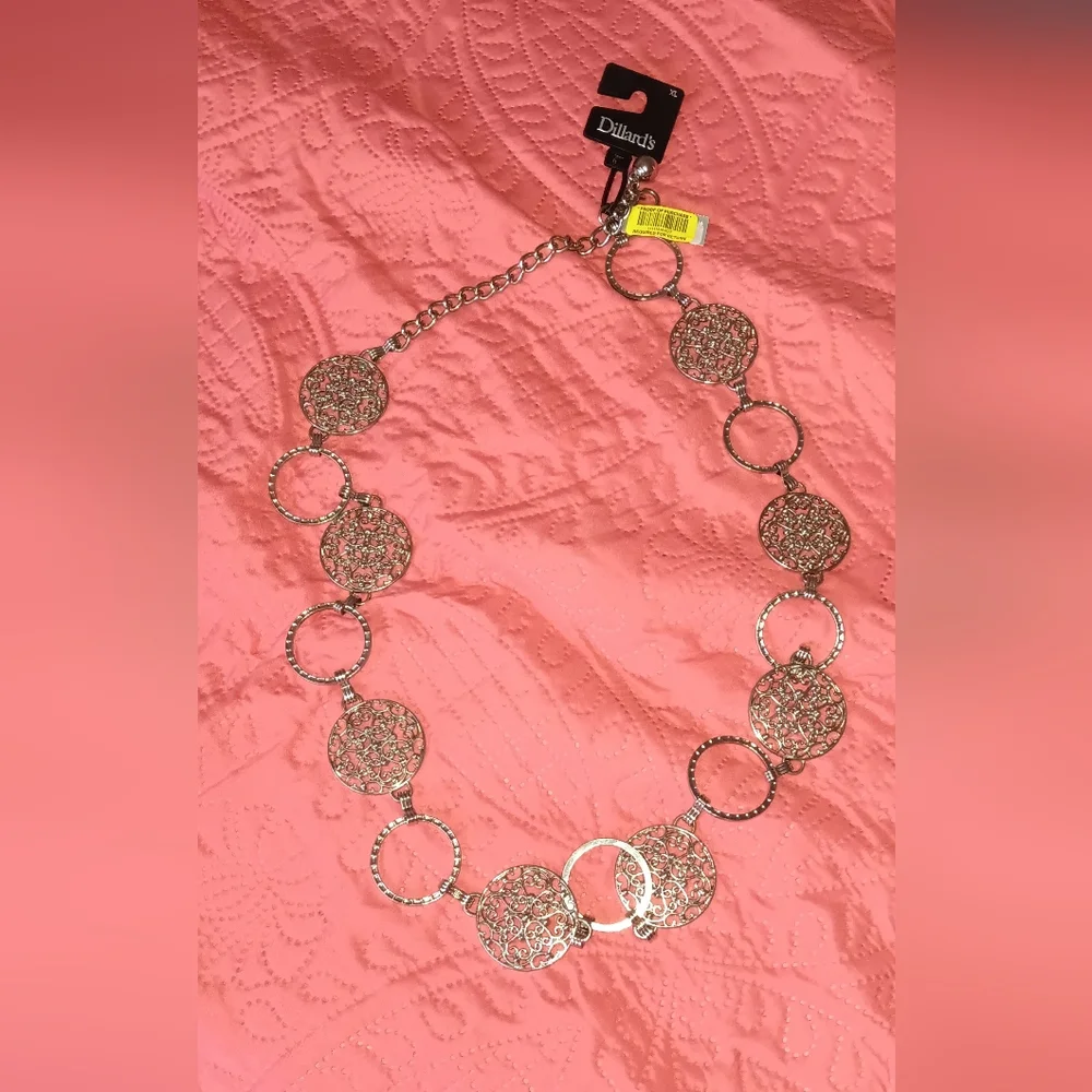 FASHION FOCUS METAL BELT WITH BLING NWT